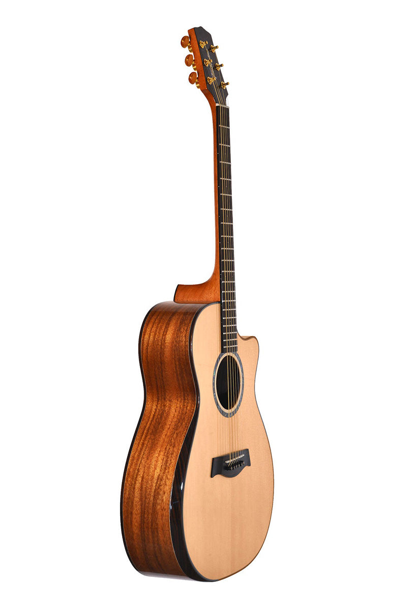 T70GAc Solid Silkwood Grand Auditorium with Ebony Arm Bevel and Sitka Spruce top