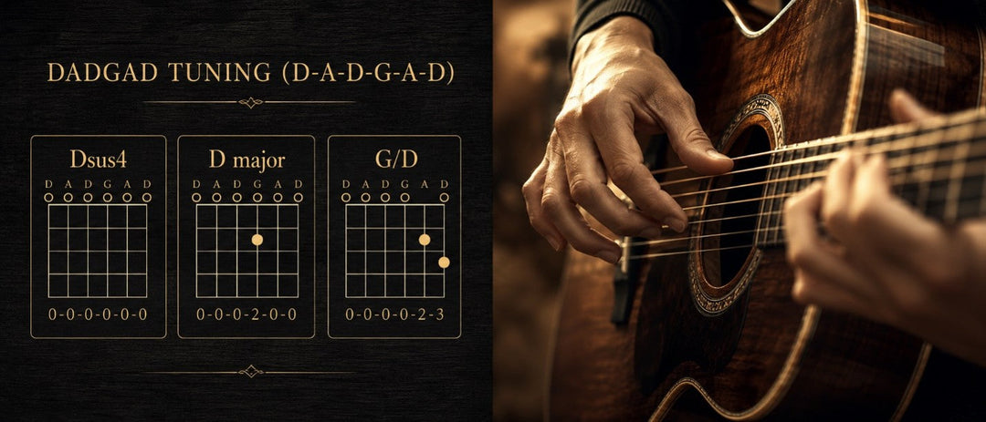 Acoustic guitar in DADGAD tuning for Celtic fingerstyle playing