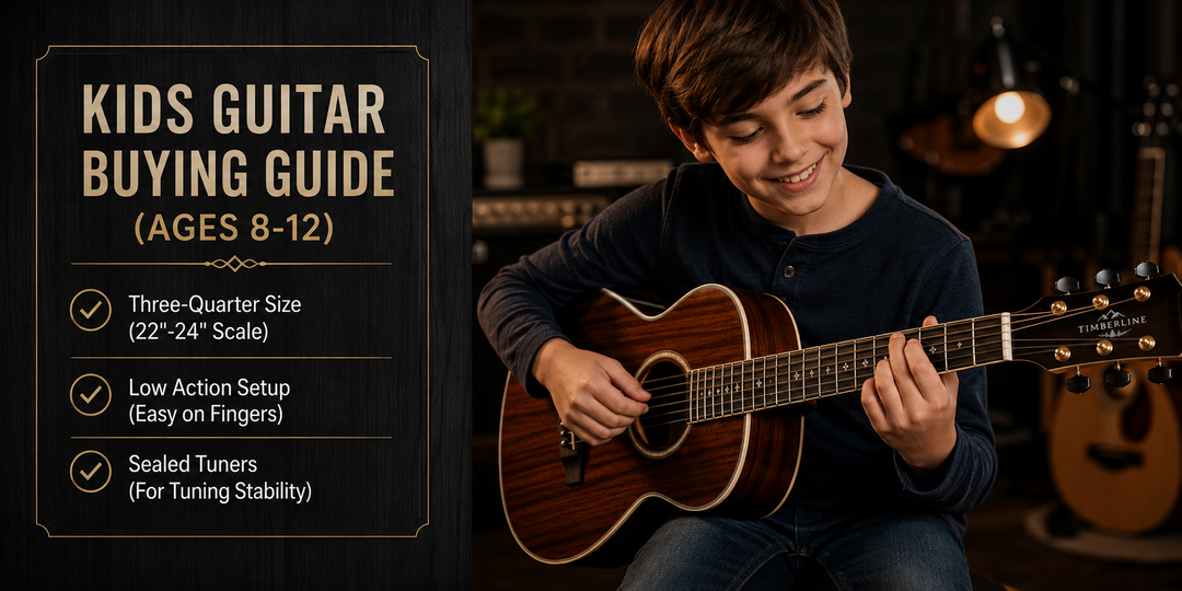 Best First Acoustic Guitar for Kids Ages 8-12: Size, Comfort & Build