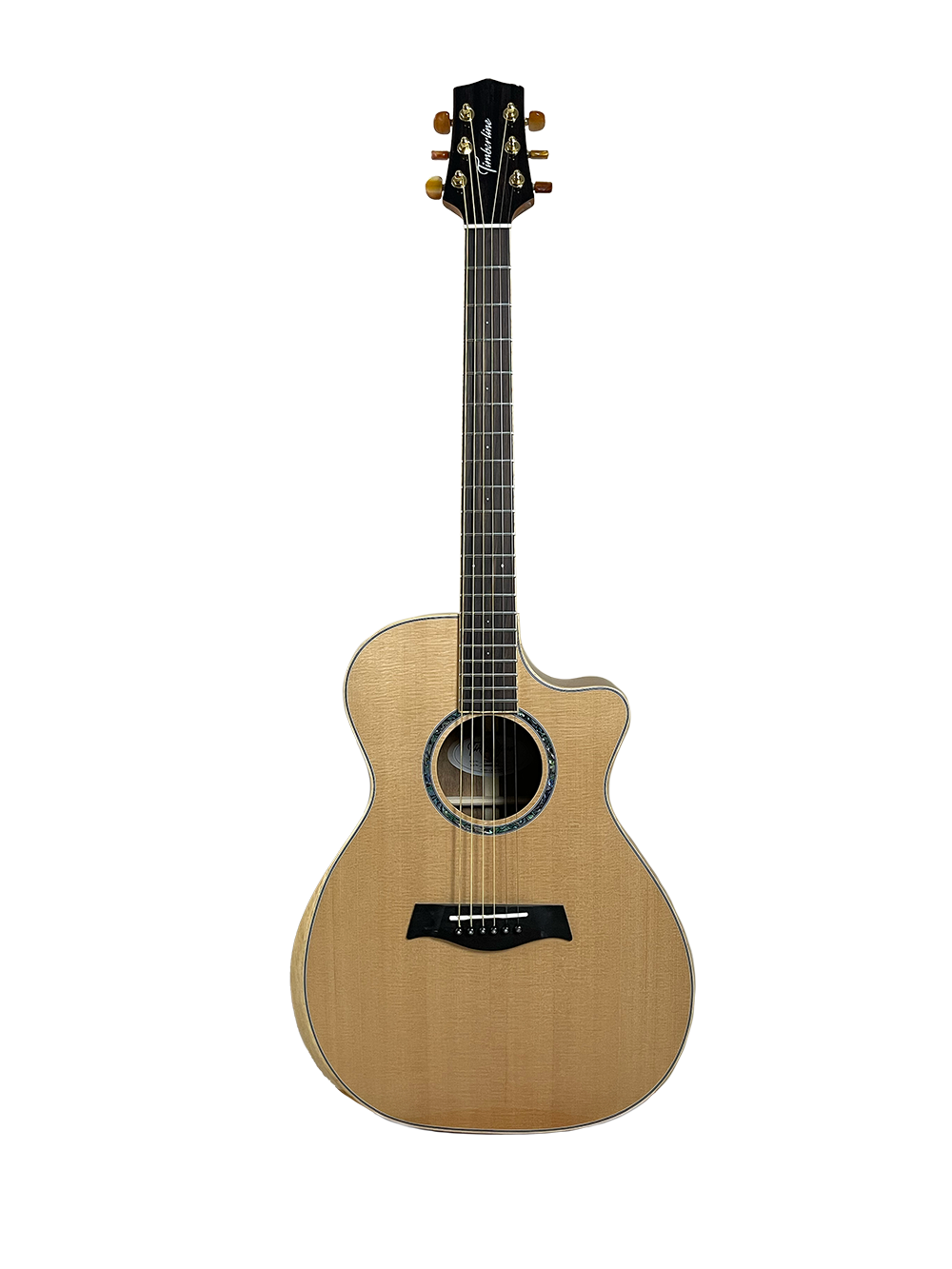 T60GAc Solid Acacia Grand Auditorium cutaway with Tamarind Arm Bevel