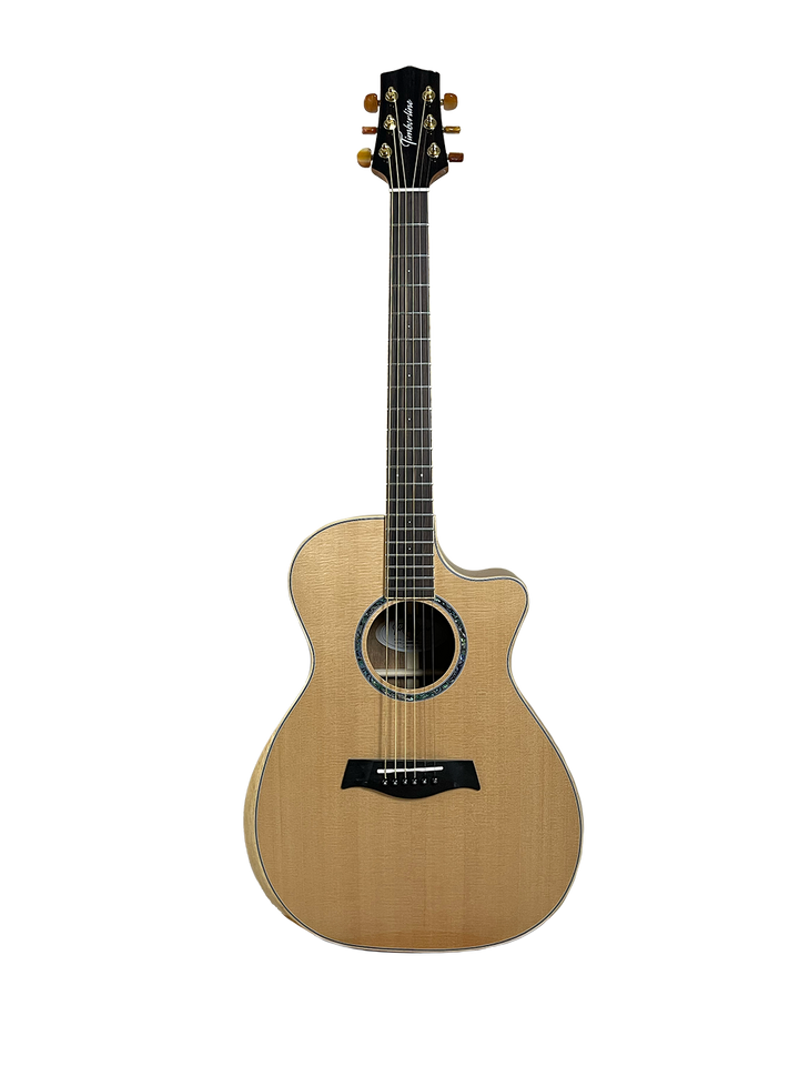 T60GAc Solid Acacia Grand Auditorium cutaway with Tamarind Arm Bevel