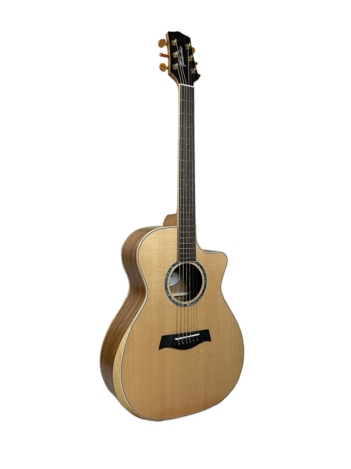 T60GAc Solid Acacia Grand Auditorium cutaway with Tamarind Arm Bevel