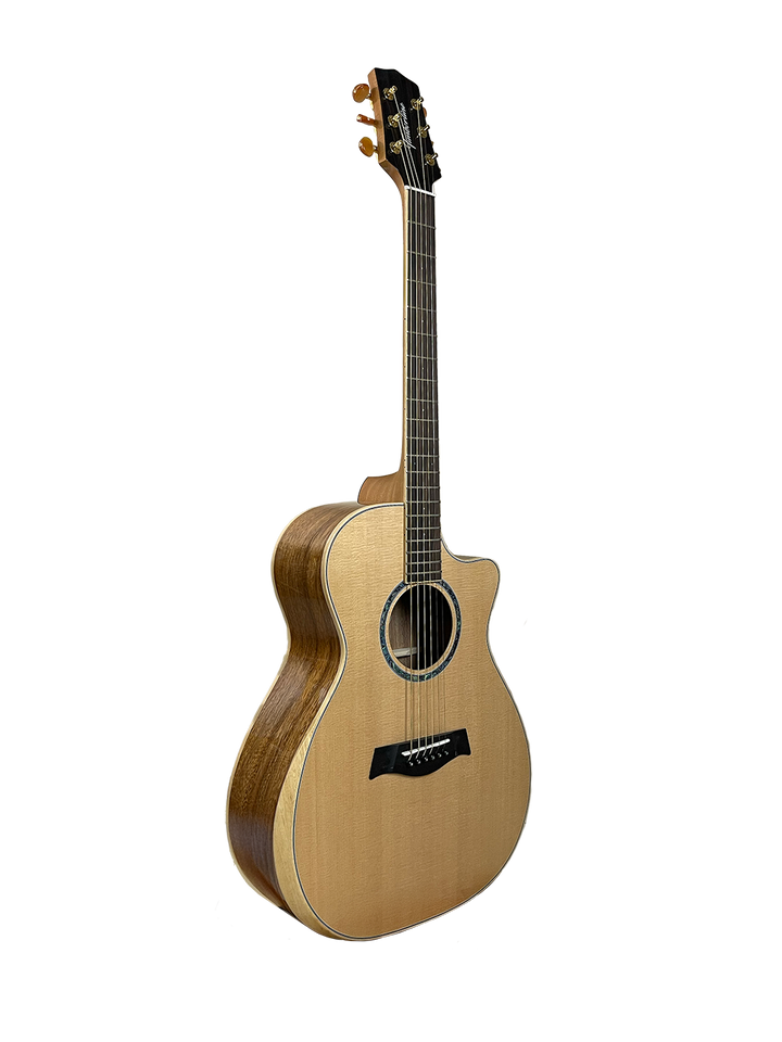 T60GAc Solid Acacia Grand Auditorium cutaway with Tamarind Arm Bevel