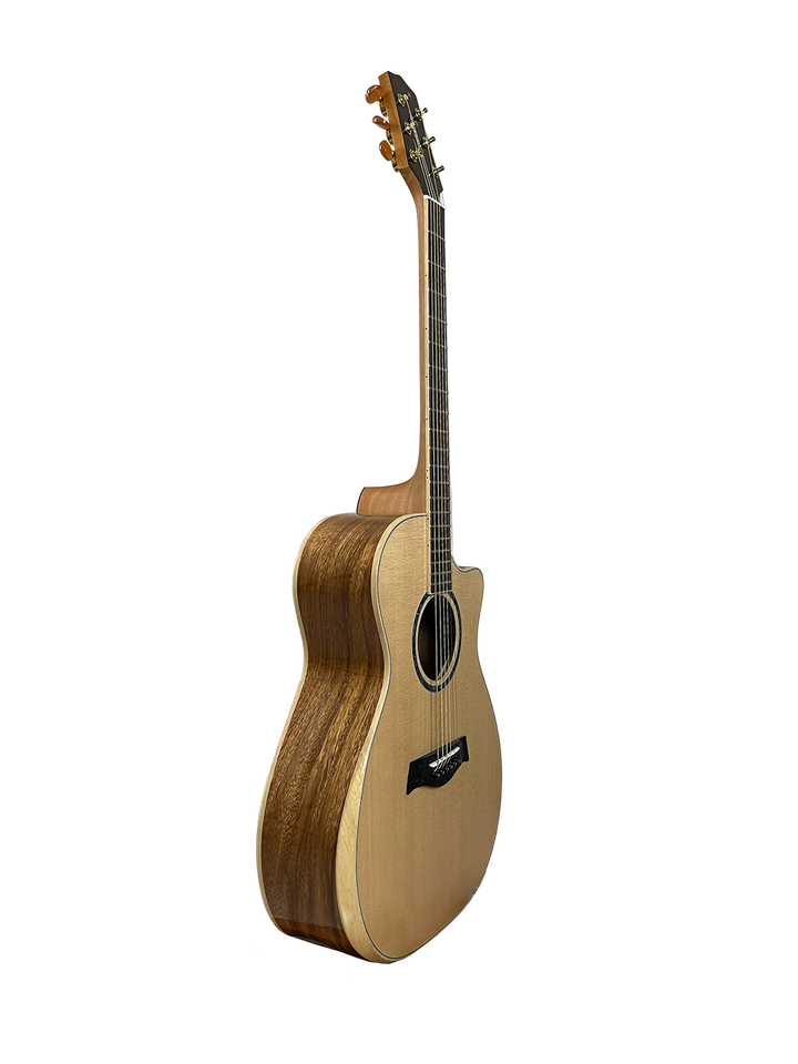 T60GAc Solid Acacia Grand Auditorium cutaway with Tamarind Arm Bevel