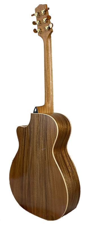 T60GAc Solid Acacia Grand Auditorium cutaway with Tamarind Arm Bevel