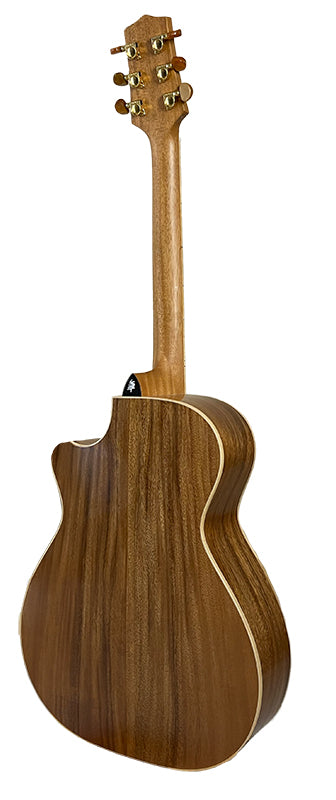 T60GAc Solid Acacia Grand Auditorium cutaway with Tamarind Arm Bevel