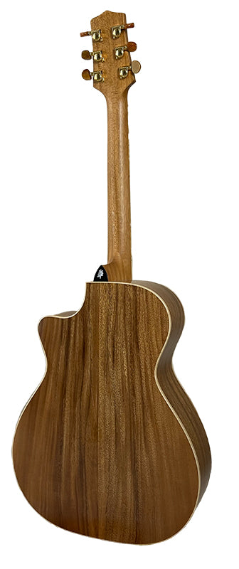 T60GAc Solid Acacia Grand Auditorium cutaway with Tamarind Arm Bevel