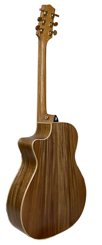T60GAc Solid Acacia Grand Auditorium cutaway with Tamarind Arm Bevel