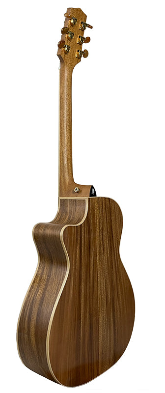 T60GAc Solid Acacia Grand Auditorium cutaway with Tamarind Arm Bevel