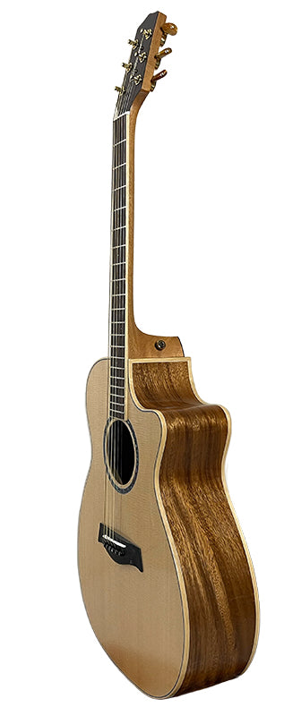 T60GAc Solid Acacia Grand Auditorium cutaway with Tamarind Arm Bevel