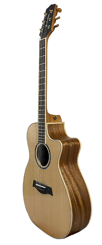 T60GAc Solid Acacia Grand Auditorium cutaway with Tamarind Arm Bevel