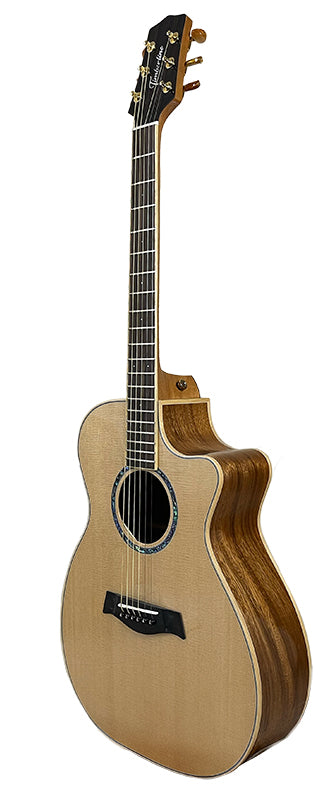 T60GAc Solid Acacia Grand Auditorium cutaway with Tamarind Arm Bevel
