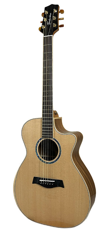 T60GAc Solid Acacia Grand Auditorium cutaway with Tamarind Arm Bevel