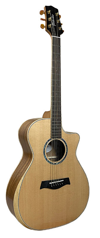 T60GAc Solid Acacia Grand Auditorium cutaway with Tamarind Arm Bevel
