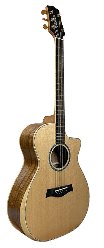 T60GAc Solid Acacia Grand Auditorium cutaway with Tamarind Arm Bevel
