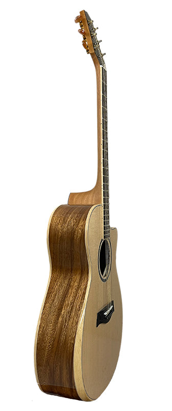 T60GAc Solid Acacia Grand Auditorium cutaway with Tamarind Arm Bevel