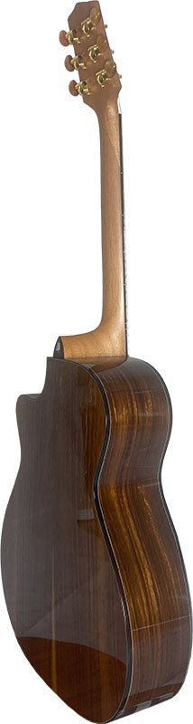 T75GAc Solid Silkwood Grand Auditorium with Ebony Arm Bevel and Red Cedar Top