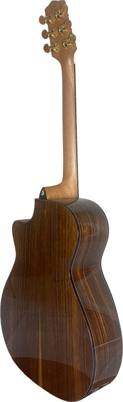 T75GAc Solid Silkwood Grand Auditorium with Ebony Arm Bevel and Red Cedar Top