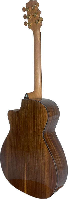 T75GAc Solid Silkwood Grand Auditorium with Ebony Arm Bevel and Red Cedar Top