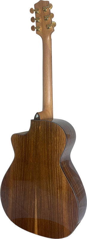 T75GAc Solid Silkwood Grand Auditorium with Ebony Arm Bevel and Red Cedar Top