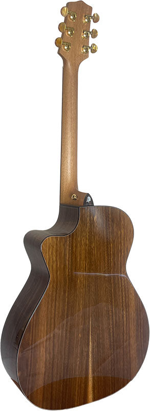 T75GAc Solid Silkwood Grand Auditorium with Ebony Arm Bevel and Red Cedar Top