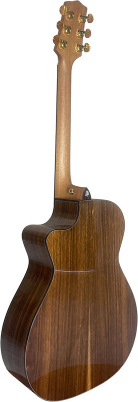 T75GAc Solid Silkwood Grand Auditorium with Ebony Arm Bevel and Red Cedar Top