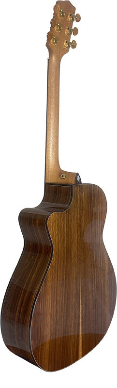 T75GAc Solid Silkwood Grand Auditorium with Ebony Arm Bevel and Red Cedar Top