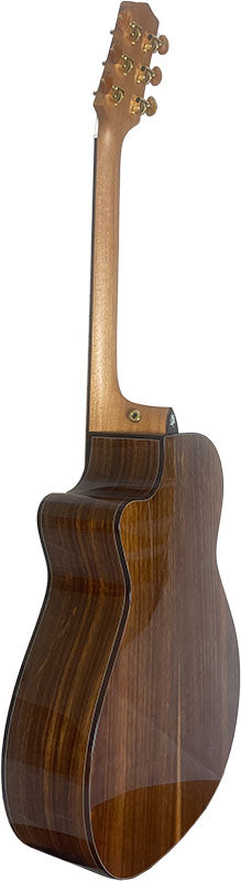T75GAc Solid Silkwood Grand Auditorium with Ebony Arm Bevel and Red Cedar Top
