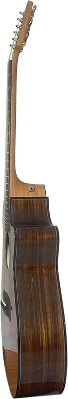 T75GAc Solid Silkwood Grand Auditorium with Ebony Arm Bevel and Red Cedar Top