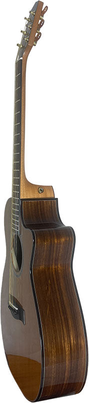 T75GAc Solid Silkwood Grand Auditorium with Ebony Arm Bevel and Red Cedar Top