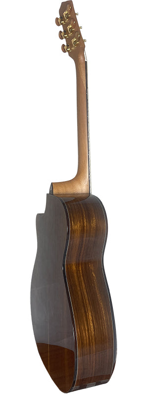 T75GAc Solid Silkwood Grand Auditorium with Ebony Arm Bevel and Red Cedar Top