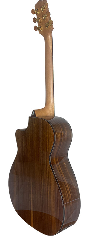 T75GAc Solid Silkwood Grand Auditorium with Ebony Arm Bevel and Red Cedar Top