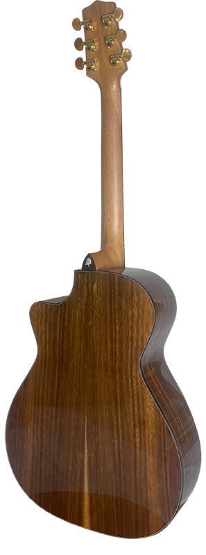 T75GAc Solid Silkwood Grand Auditorium with Ebony Arm Bevel and Red Cedar Top