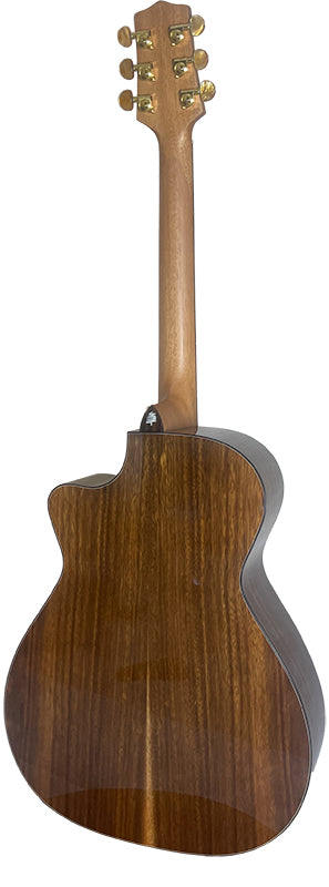T75GAc Solid Silkwood Grand Auditorium with Ebony Arm Bevel and Red Cedar Top