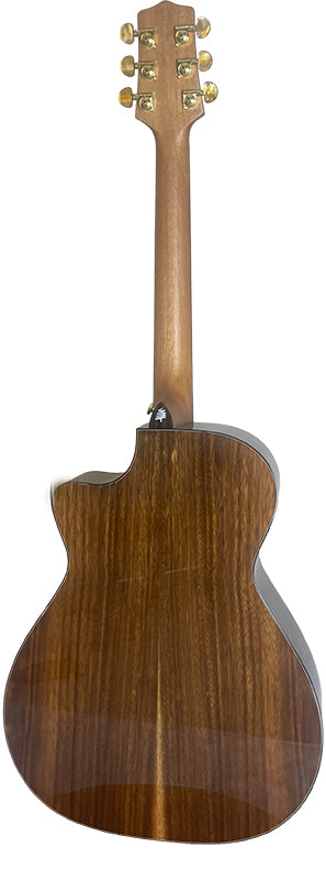 T75GAc Solid Silkwood Grand Auditorium with Ebony Arm Bevel and Red Cedar Top