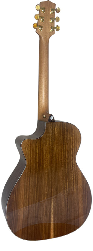 T75GAc Solid Silkwood Grand Auditorium with Ebony Arm Bevel and Red Cedar Top