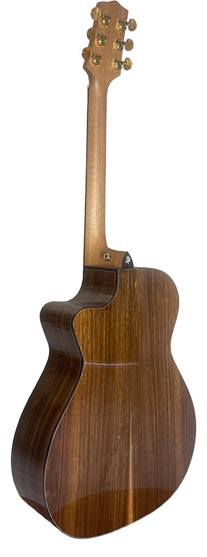 T75GAc Solid Silkwood Grand Auditorium with Ebony Arm Bevel and Red Cedar Top