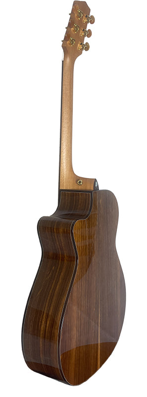T75GAc Solid Silkwood Grand Auditorium with Ebony Arm Bevel and Red Cedar Top