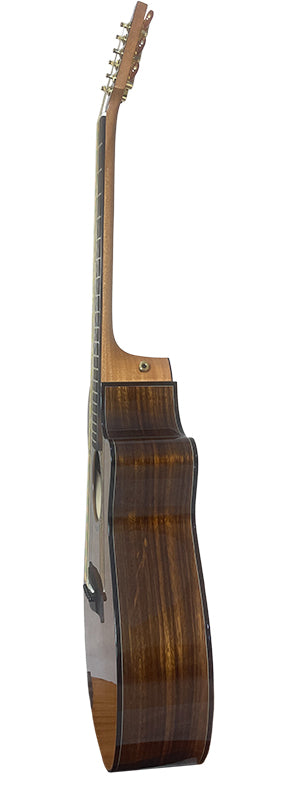 T75GAc Solid Silkwood Grand Auditorium with Ebony Arm Bevel and Red Cedar Top