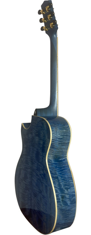 T90GAc - Solid Premium Silkwood Grand Auditorium with Solid Englemann Spruce top and Macassar Ebony Arm Bevel plus Florentine cutaway