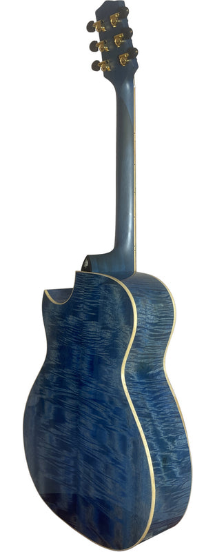 T90GAc - Solid Premium Silkwood Grand Auditorium with Solid Englemann Spruce top and Macassar Ebony Arm Bevel plus Florentine cutaway