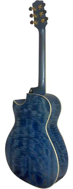 T90GAc - Solid Premium Silkwood Grand Auditorium with Solid Englemann Spruce top and Macassar Ebony Arm Bevel plus Florentine cutaway