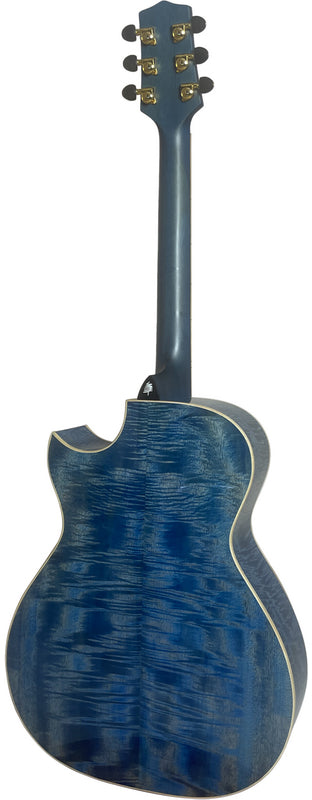 T90GAc - Solid Premium Silkwood Grand Auditorium with Solid Englemann Spruce top and Macassar Ebony Arm Bevel plus Florentine cutaway