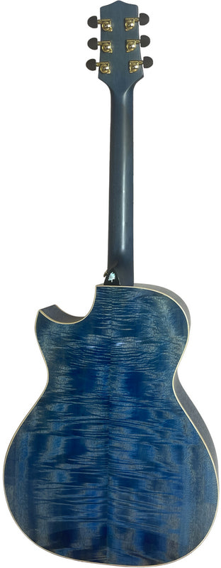 T90GAc - Solid Premium Silkwood Grand Auditorium with Solid Englemann Spruce top and Macassar Ebony Arm Bevel plus Florentine cutaway