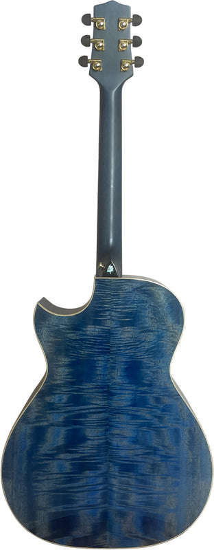 T90GAc - Solid Premium Silkwood Grand Auditorium with Solid Englemann Spruce top and Macassar Ebony Arm Bevel plus Florentine cutaway