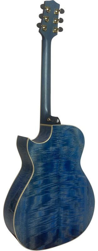 T90GAc - Solid Premium Silkwood Grand Auditorium with Solid Englemann Spruce top and Macassar Ebony Arm Bevel plus Florentine cutaway