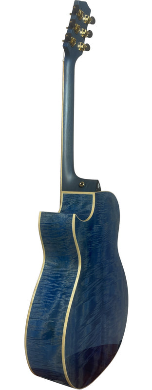 T90GAc - Solid Premium Silkwood Grand Auditorium with Solid Englemann Spruce top and Macassar Ebony Arm Bevel plus Florentine cutaway