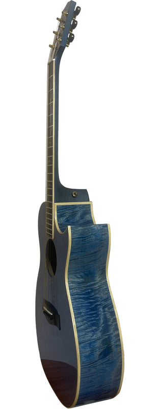 T90GAc - Solid Premium Silkwood Grand Auditorium with Solid Englemann Spruce top and Macassar Ebony Arm Bevel plus Florentine cutaway