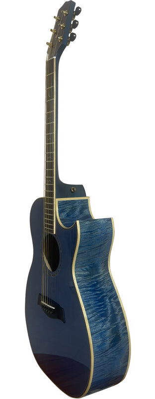 T90GAc - Solid Premium Silkwood Grand Auditorium with Solid Englemann Spruce top and Macassar Ebony Arm Bevel plus Florentine cutaway