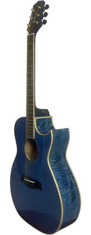 T90GAc - Solid Premium Silkwood Grand Auditorium with Solid Englemann Spruce top and Macassar Ebony Arm Bevel plus Florentine cutaway